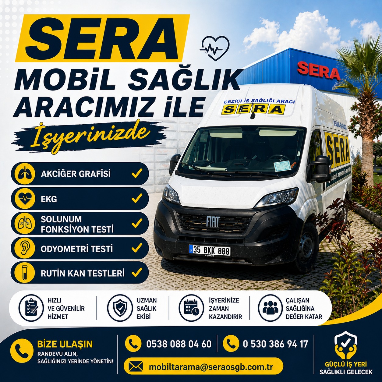 Çalışanların İş yerinde Sağlık tetkik ve Tramaları